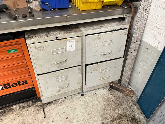 Stalen ladeblok met deurrubbers (2x) - afbeelding 1 van  4
