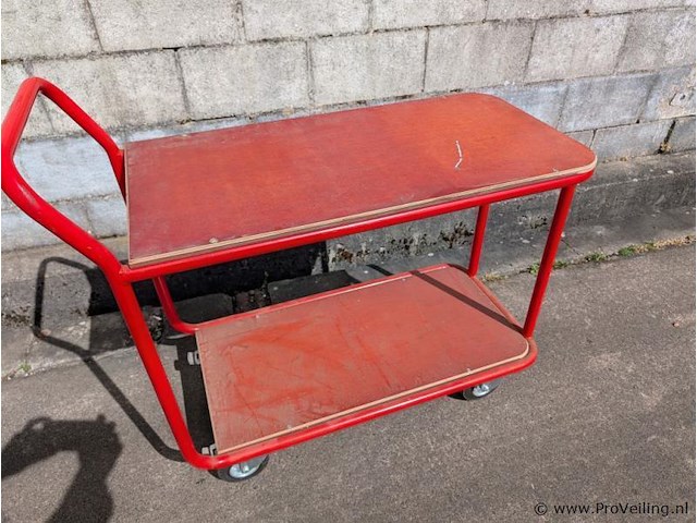Stalen magazijnwagen - afbeelding 1 van  4