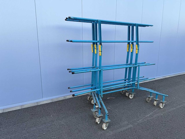 Stalen opklapbare transport kar (4x) - afbeelding 1 van  6