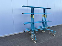 Stalen opklapbare transport kar (4x) - afbeelding 1 van  6
