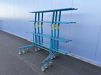 Stalen opklapbare transport kar (4x) - afbeelding 2 van  6