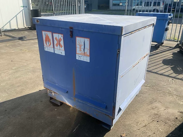 Stalen opslagcontainer/milieucontainer - afbeelding 1 van  4