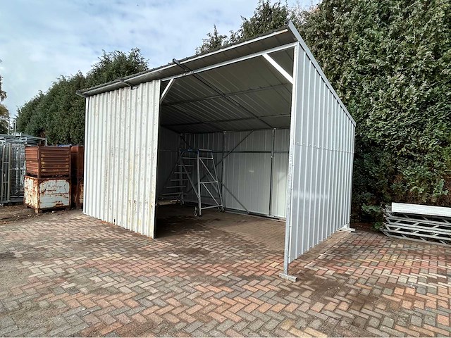 Stalen overkapping 6.00x3.40m 20m2 - afbeelding 1 van  5