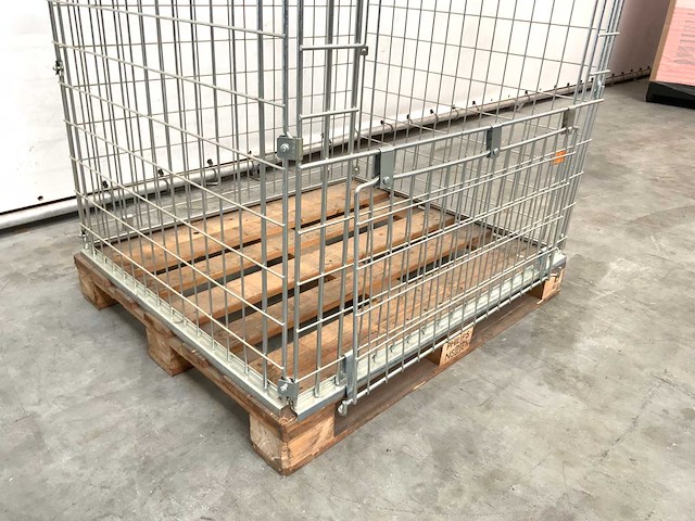 Stalen palletkooi voor blokpallets 1230x1100x1010 mm (20x) - afbeelding 3 van  5
