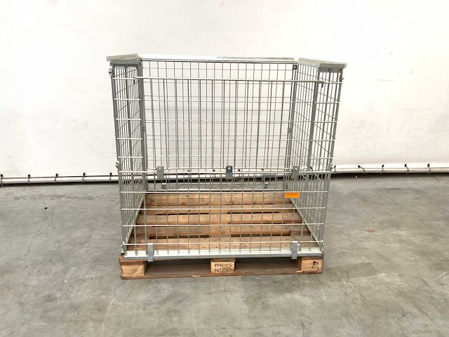Stalen palletkooi voor blokpallets 1230x1100x1010 mm (20x) - afbeelding 3 van  9
