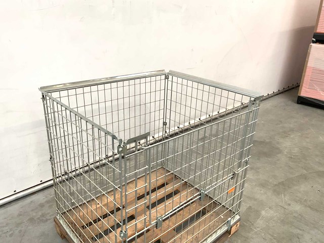 Stalen palletkooi voor blokpallets 1230x1100x1010 mm (20x) - afbeelding 6 van  7