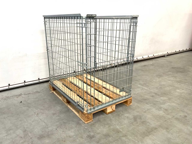 Stalen palletkooi voor europallets 1230x1100x820 mm (20x) - afbeelding 1 van  5