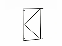 Stalen poortframe verstelbaar - 110x155 cm - afbeelding 2 van  2