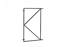 Stalen poortframe verstelbaar - 150x155 cm - afbeelding 1 van  1