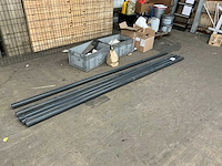 Stalen ronde tuinpalen 280 cm/6 cm (5x) - afbeelding 3 van  6