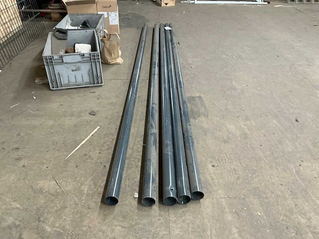 Stalen ronde tuinpalen 280 cm/6 cm (5x) - afbeelding 4 van  6