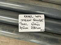 Stalen ronde tuinpalen 280 cm/6 cm (5x) - afbeelding 6 van  6