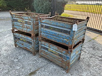 Stalen stapelbak 100x80x50cm (4x) - afbeelding 1 van  2