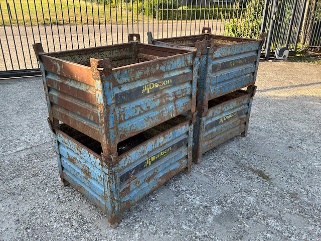 Stalen stapelbak 100x80x50cm (4x) - afbeelding 2 van  2