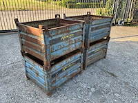 Stalen stapelbak 100x80x50cm (4x) - afbeelding 2 van  2