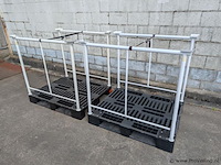 Stalen stapelframe op kunststof pallet - aantal 2 stuks - afbeelding 2 van  3