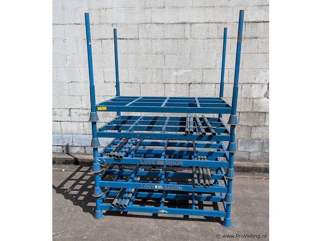 Stalen stapelracks - aantal 5 stuks - afbeelding 1 van  4