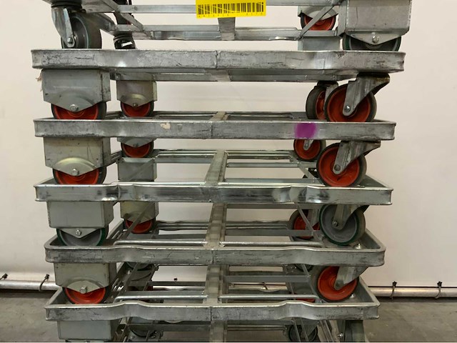 Stalen transport dolly 840x680mm (10x) - afbeelding 7 van  8