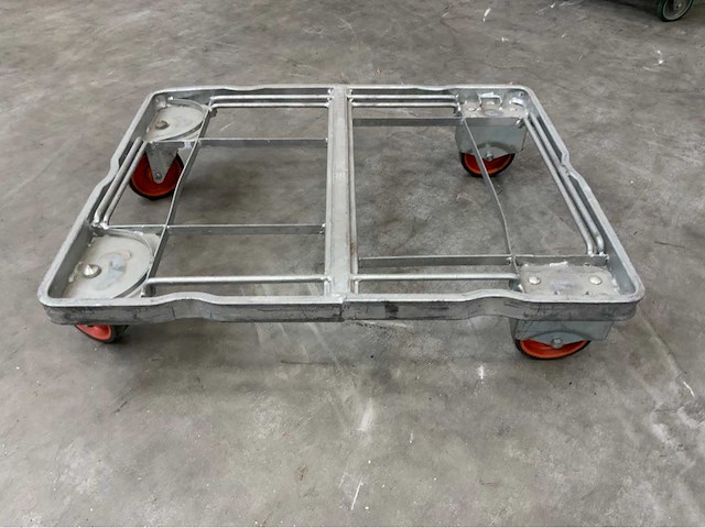 Stalen transport dolly 840x680mm (10x) - afbeelding 1 van  4