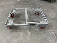 Stalen transport dolly 840x680mm (10x) - afbeelding 2 van  5