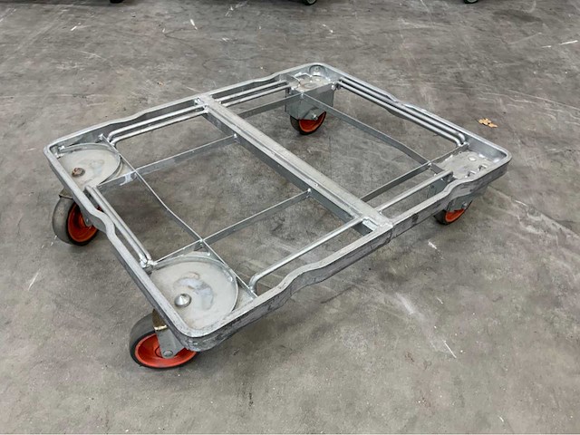 Stalen transport dolly 840x680mm (10x) - afbeelding 1 van  13