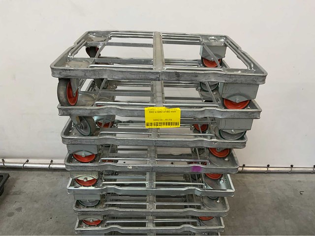 Stalen transport dolly 840x680mm (10x) - afbeelding 3 van  13