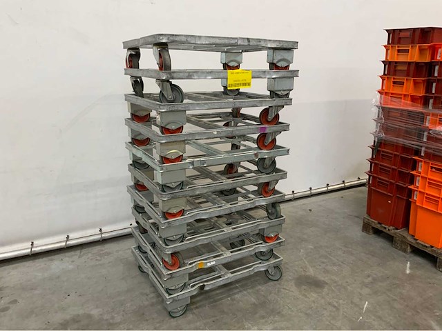 Stalen transport dolly 840x680mm (10x) - afbeelding 6 van  13