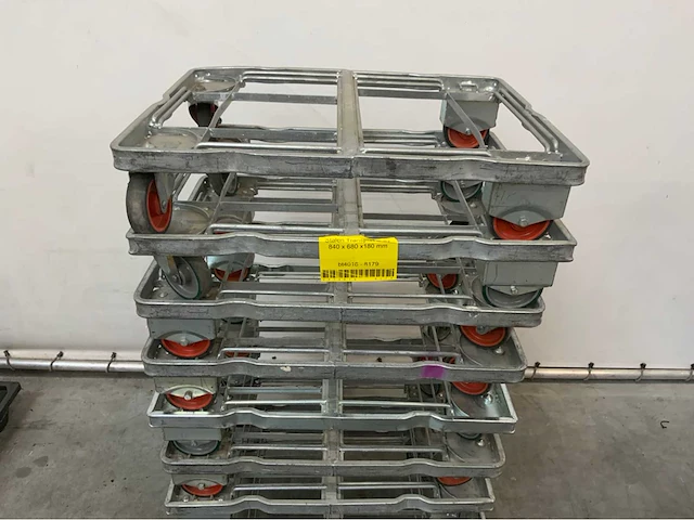 Stalen transport dolly 840x680mm (10x) - afbeelding 9 van  13