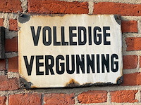 Stalen “volledige vergunning” gevelbord - afbeelding 2 van  2