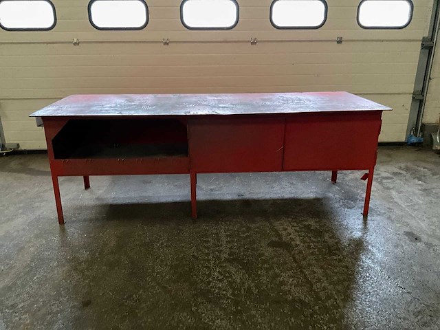 Stalen werkbank 250x90x88cm - afbeelding 1 van  5
