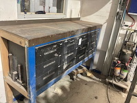 Stalen werkbank met ladeblokken - afbeelding 1 van  8
