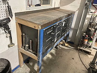 Stalen werkbank met ladeblokken - afbeelding 2 van  8