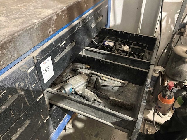 Stalen werkbank met ladeblokken - afbeelding 7 van  8