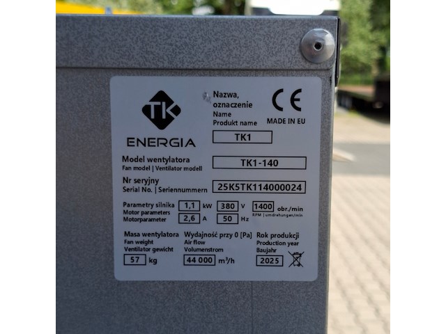 Stalventilator, tk energia, tk1-140, 2025 - afbeelding 8 van  8