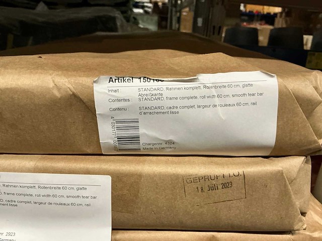 Standard frame complete roll width 60cm smooth tear bar (10x) - afbeelding 3 van  4