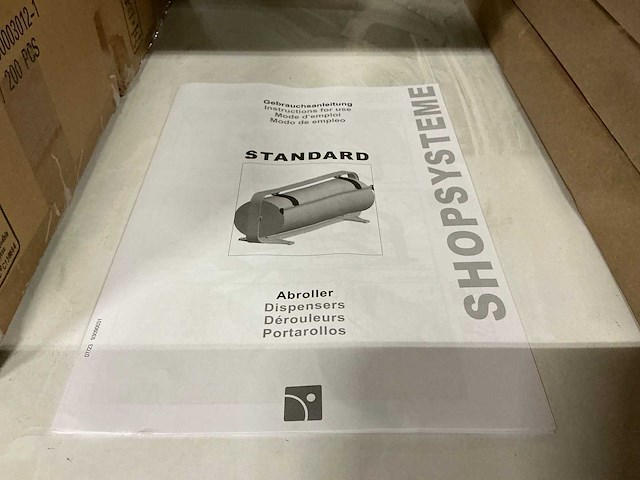 Standard, frame complete, roll width 60cm, smooth tear bar (6x) - afbeelding 1 van  3