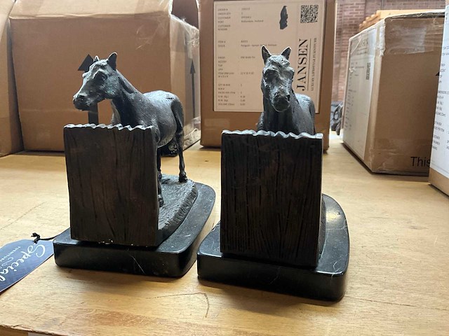 Standing horses boekensteun (2x) - afbeelding 2 van  3