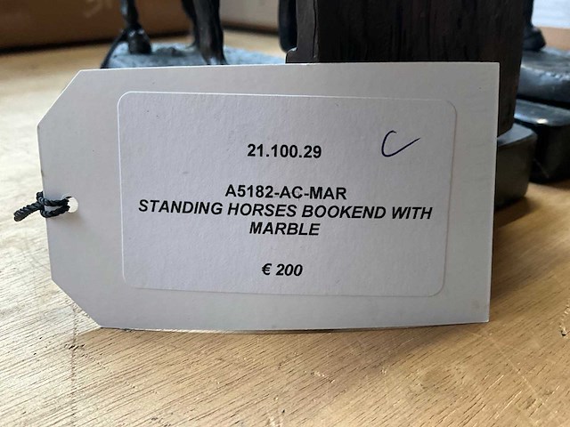 Standing horses boekensteun (2x) - afbeelding 3 van  3