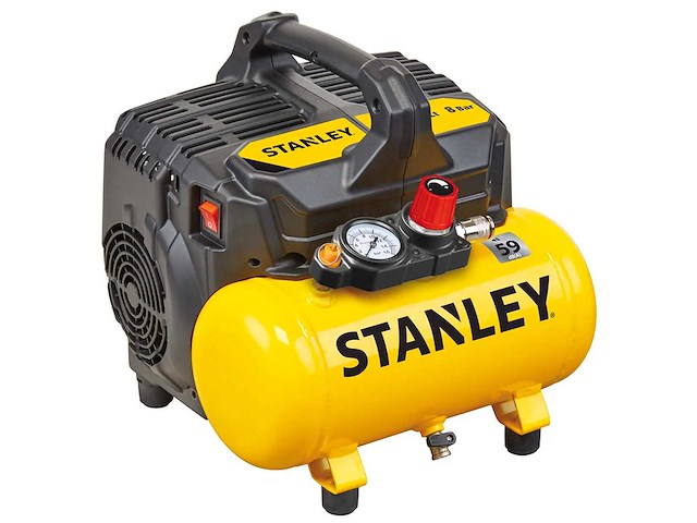 Stanley - silent 6 liter dst100/8/6 - luchtcompressor - afbeelding 1 van  8
