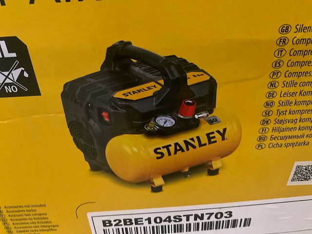 Stanley - silent 6 liter dst100/8/6 - luchtcompressor - afbeelding 6 van  8