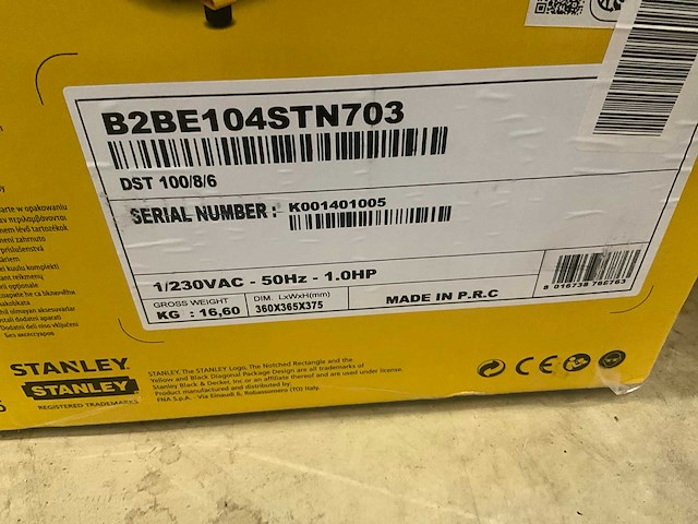 Stanley - silent 6 liter dst100/8/6 - luchtcompressor - afbeelding 7 van  8