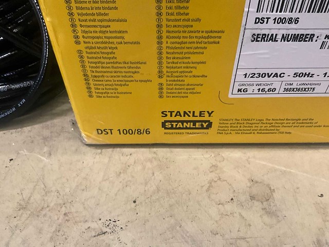 Stanley - silent 6 liter dst100/8/6 - luchtcompressor - afbeelding 8 van  8