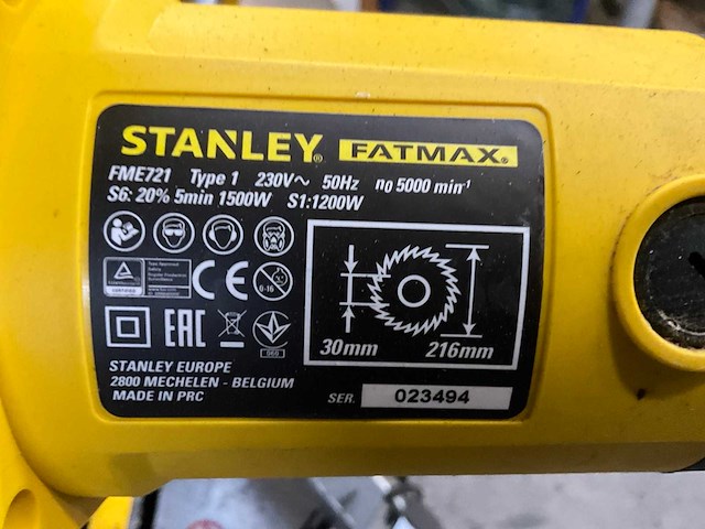 Stanley fatmax fme721 (type 1) afkortzaag - afbeelding 7 van  8
