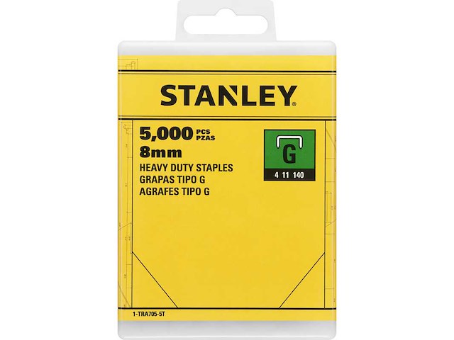 Stanley g-8mm (1-tra705-5t) doos á 5000 stuks nieten (2x) - afbeelding 1 van  1