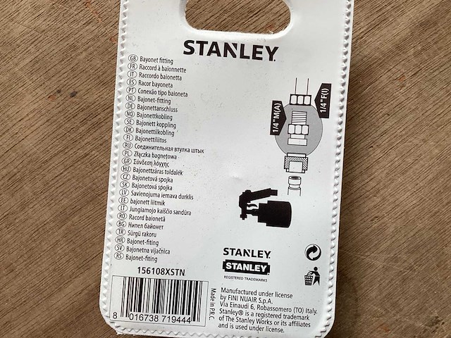 Stanley koppeling voor compressor (240x) - afbeelding 3 van  3