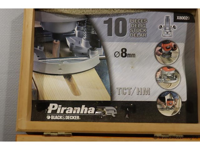 Stanley piranha freesset x80020 - afbeelding 3 van  3