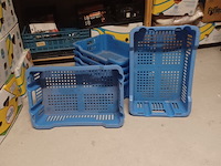 Stapel kratjes 60x40x15cm kleur blauw aantal 6 stuks. - afbeelding 4 van  5