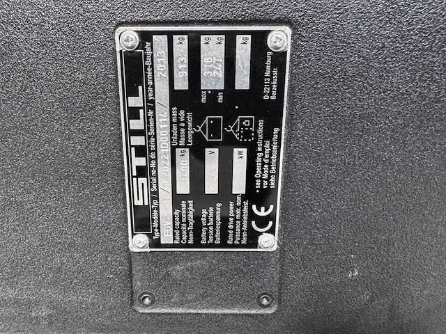 Stapel palletwagen still, egv-s 14, oranje, bouwjaar 2013, elektrisch - afbeelding 4 van  7