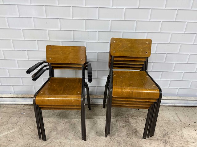 Stapelbare kantinestoelen (8x) - afbeelding 2 van  6