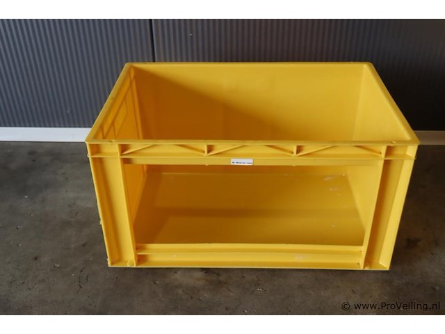 Stapelbare kunststof euronorm (orderpick) bakken met een open voorzijde - 5 stuks - afbeelding 4 van  6